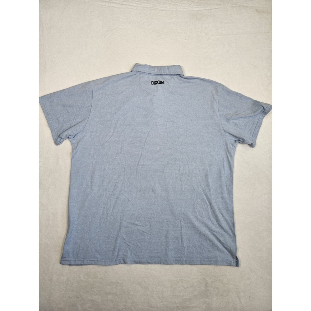 DIXXON Polo Golf Shirt Mens 4XL Stitch Premium Striped Slate Blue Cotton Classic - Picture 6 of 8